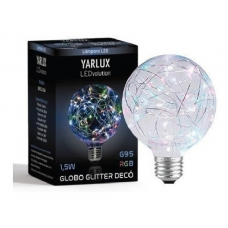 LAMPARA LED GLITTER GLOBO CHICO 1.5 W. RGB-YARLUX