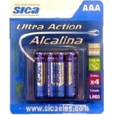 PILAS AAA ALCALINA BLISTER X 4 UNID SICA 915131